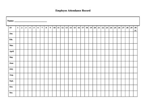 Printable 2021 Employee Attendance Calendar Calendar Template Printable