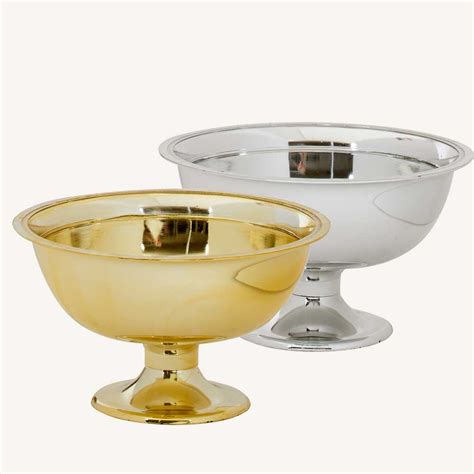 Accentuate your home with stylish decorative bowls in metal and ceramic styles. 4" Metalic Plastic Compote - Floral Supply Syndicate ...