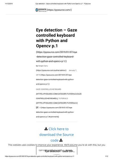 4 Eye Detection Gaze Controlled Keyboard With Python And Opencv P1 Pysource Gaze