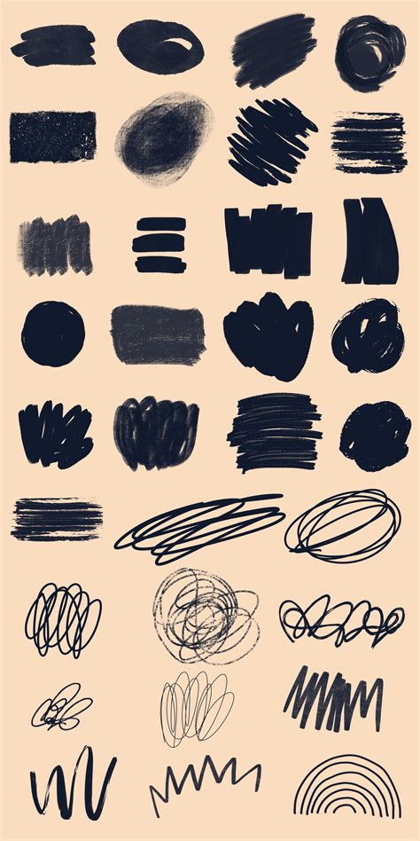 Vol 1 Brush Stamps For Procreate Photoshop Illustrator Stamp Photoshop