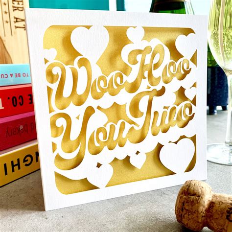 Woo Hoo Engagement Card By Whole In The Middle