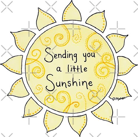 Sending You A Little Sunshine Brighten Your Day Stickers By Jamie