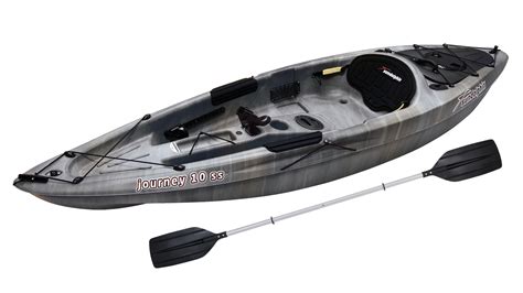 Sun Dolphin Journey 12 Ft Ss Fishing Kayak With Paddle Gray Swirl