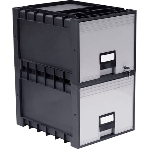Storex Plastic Archive Storage Box With Lock Letter Size 18 Inch W