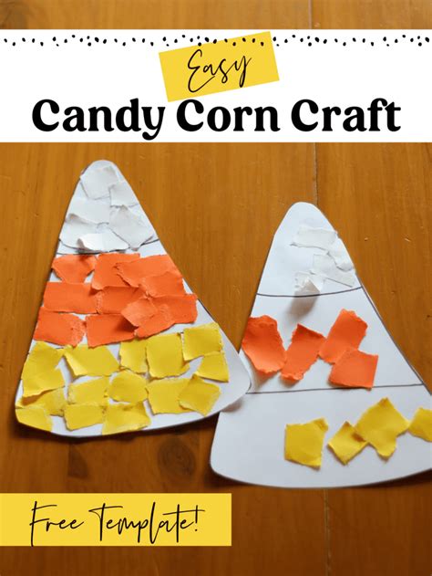 Candy Corn Halloween Craft Free Template Thriving Home