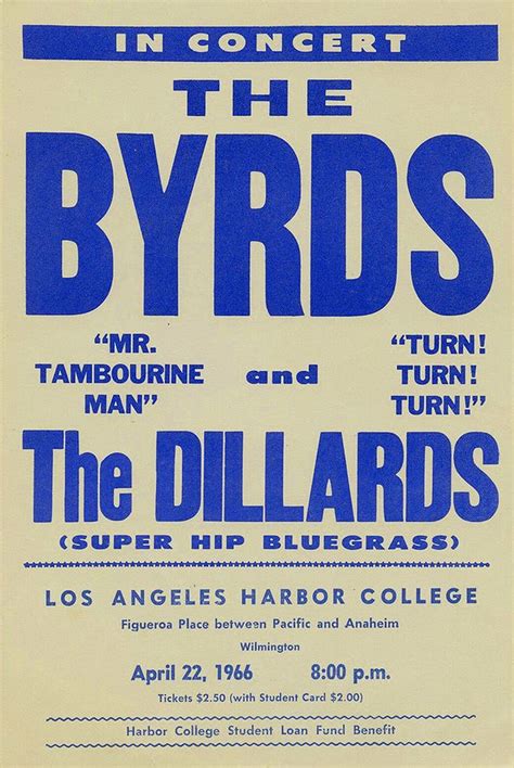 The Byrds 1966 Los Angeles Vintage Music Posters Vintage Concert