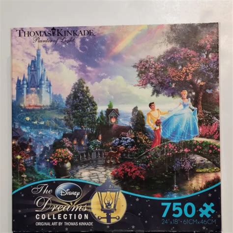 Disney Thomas Kinkade Cinderella Wishes Upon A Dream 750 Piece Puzzle