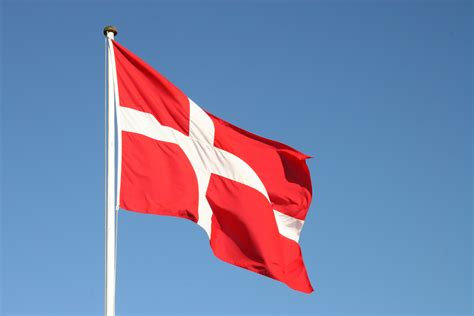 Gambar Langit Denmark Bendera Merah Bendera Negara Negara Bersatu