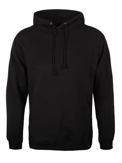Plain Hoodie Black Pullover Mens S 36 38 Ebay