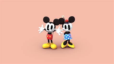 Mickey And Minnie Mouse 3d Model By Theredtoony Theredtoonyboi