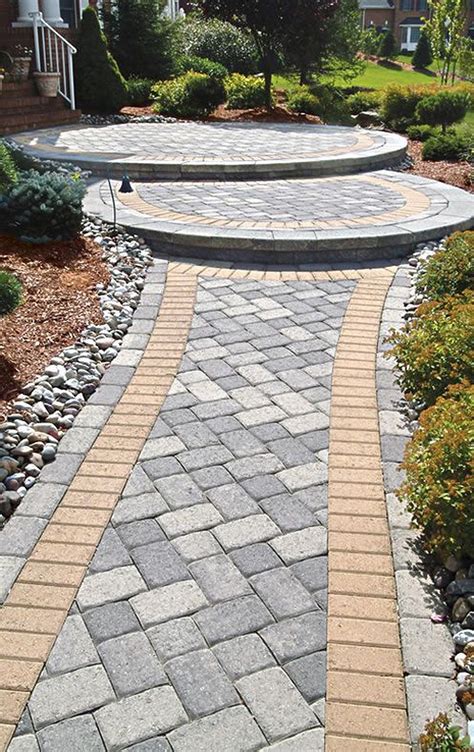 Nice 50 Fascinating Inspiration Modern Walkways Pavers For Front Yard Ideas Decoratioon