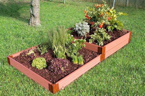 Frame It All Tool Free Classic Sienna Raised Garden Bed Terraced 4 X 8