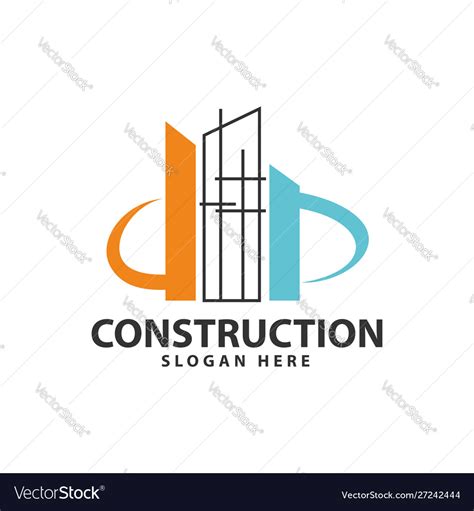 Construction Industry Repair Build Logo Design Vector Image