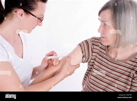 Doctor Giving Girl Intramuscular Injection Arm Stock Photo My Xxx Hot
