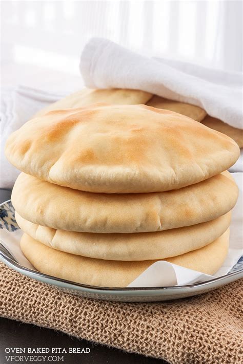 Add the olive oil to 125ml (4fl oz) warm water and pour it into the flour. Oven-Baked Pita Bread Recipe | V for Veggy