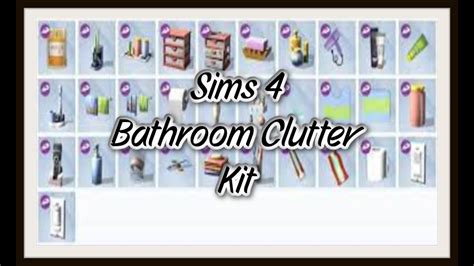 The Sims 4 Bathroom Clutter Kit All Items And Swatches Thesims4 Youtube
