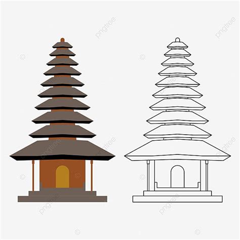 An Illustration Of A Pagoda With Three Levels Architecture Building