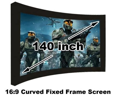 Professional Cinema 140 Inch Curved Fixed Frame Diy Projection Screen