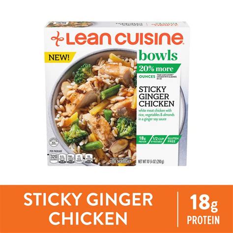 Lean Cuisine Bowls Sticky Ginger Chicken Frozen Meal 1025 Oz Instacart