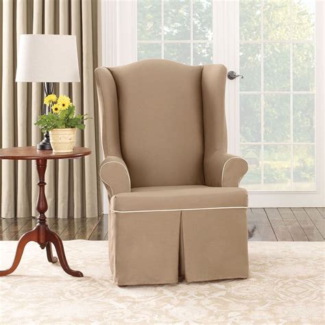 Wing chair slipcover stretch pique gold nugge. Online Shopping - Bedding, Furniture, Electronics, Jewelry ...