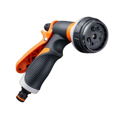 High Pressure Garden Hose Nozzle Hand Sprayer 8 Pattern Adjustable Car