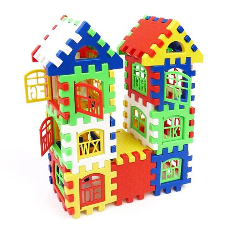 24pcsset Baby Kids House Building Blocks Construction Toys For