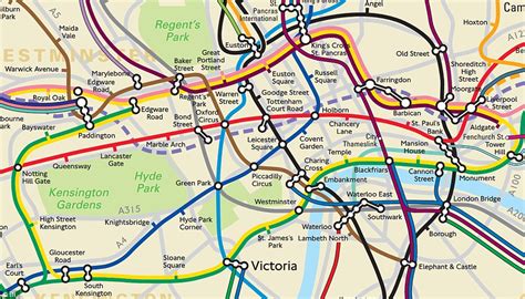 London Transports Secret Tube Map Showing The Real Distances Between