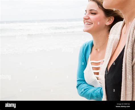 Two Women At The Beach Two Women At The Beach Hi Res Stock Photography
