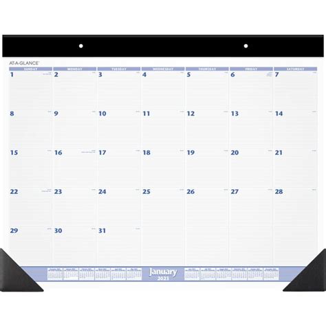 At A Glance 2023 Monthly Desk Pad Calendar Bluegray Large 24 X 19