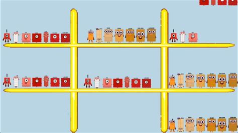 Numberblocks 1 To 1000000 And 2 To 2000000 Fight In Tic Tac Toe And Who