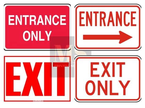 Entrance Exit Signages Laminated A4 Size Lazada Ph