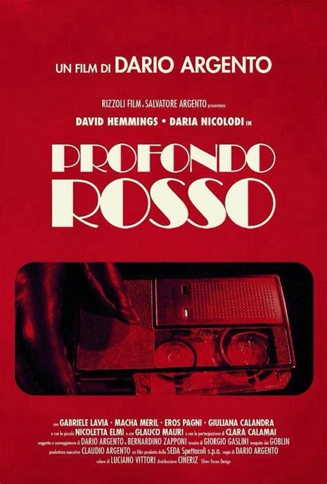Deep Red 1975 Dario Argento Movie Posters Design Italian Movie