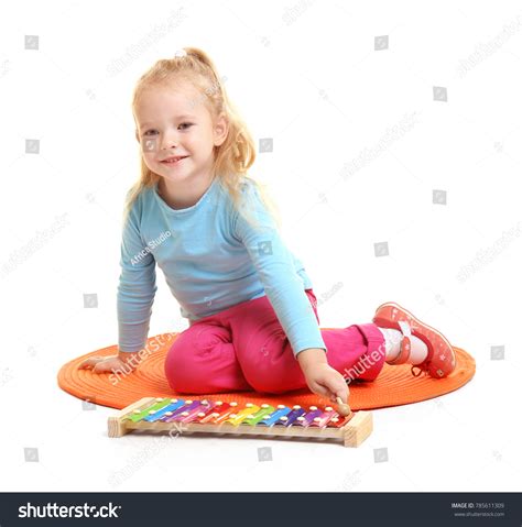 Cute Little Girl Playing Xylophone On Stock Photo 785611309 Shutterstock