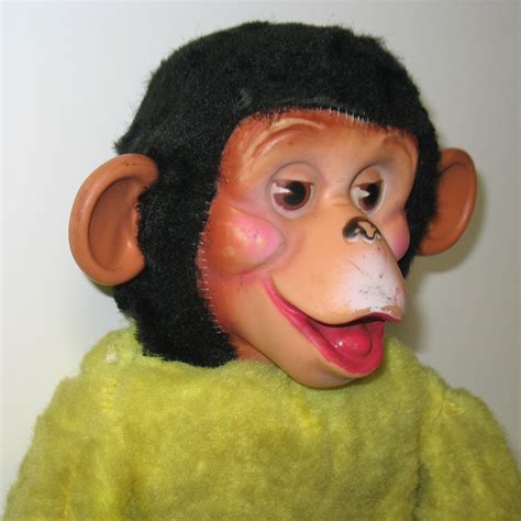 Vintage Zippy Plush Rubber Monkey With Banana By That70sshoppe