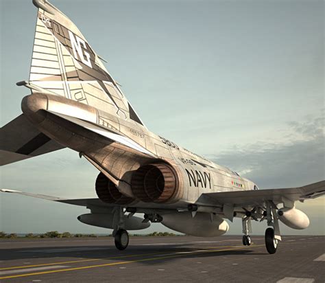 Navy's fastest, highest flying and longest range. McDonnell Douglas F-4 Phantom II 3D model - Aircraft on Hum3D