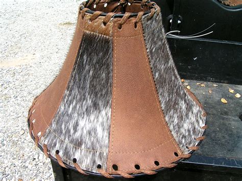 Rustic Leather Western Cowhide Lamp Shade 0734 Etsy