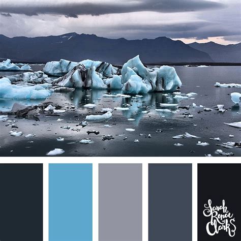 The Bright Icy Blue In This Color Palette Looks Great With The Grays