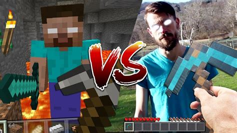 Minecraft Herobrine In Real Life Minecraft Vs Real Life Animation