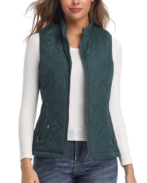 Art3d Womens Vests Zip Up Quilted Padded Lightweight Vest For Women