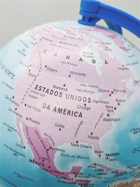 Globo Terrestre Pedag Gico Portugues Mapa Mundi Atlas Azul Hot
