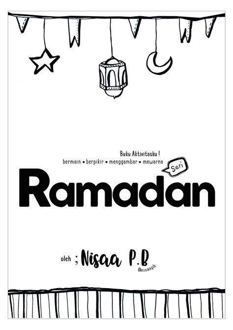 Gambar Mewarna Bulan Puasa Masjid Sketsa Mewarnai Tema Ramadhan