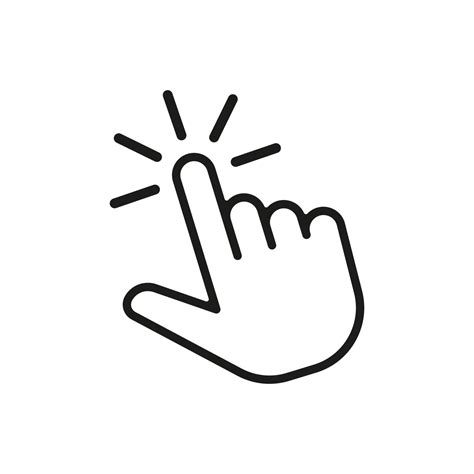 Hand Click Icon Symbol Vector Art At Vecteezy
