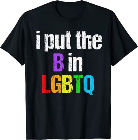 bisexual pride funny t shirt i put the b in lgbtq clothing