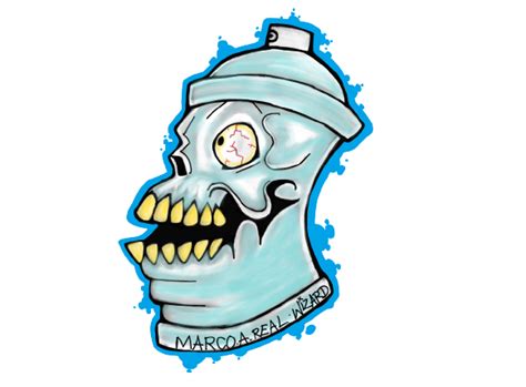 Spraycan Character Skull By Wizard1labels On Deviantart