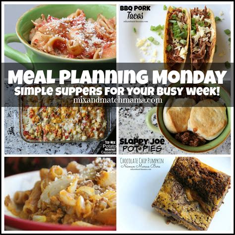 Meal Planning Monday 154 Mix And Match Mama