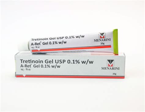 Третиноїн гель 01 Tretinoin Gel Usp 01 Ww A Ret Menarini від