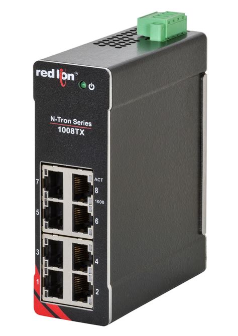 1008tx Gigabit Industrial Ethernet Switch Red Lion