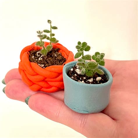 Miniature Clay Pots Handmade Pots Flower Pot Mini Etsy