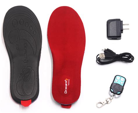 Heated Insoles Foot Warmer Usb Rechargeable Remote Control
