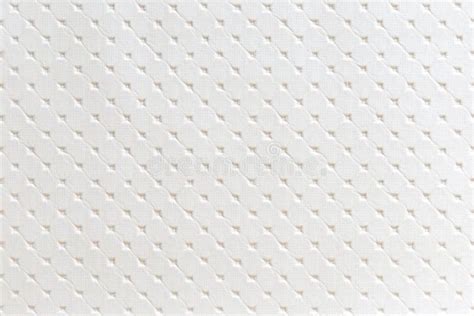 White Artificial Leather Texture With Geometric Embossing For